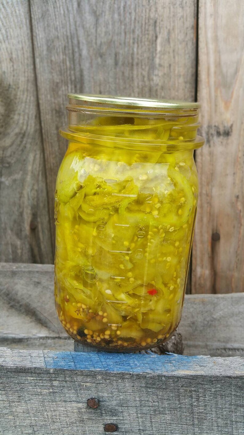 Garlic Dill Heirloom Green Tomato Pickles Pint Jar Etsy