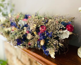 Everlasting Dried Floral Garland | Floral Table + Mantel Home Decor | Everlasting Florals | Sweetheart Table Decor