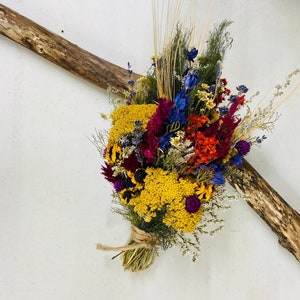 Small Hanging Dried Herbal Floral BouquetAutumn Vintage Farmhouse Decoration image 1