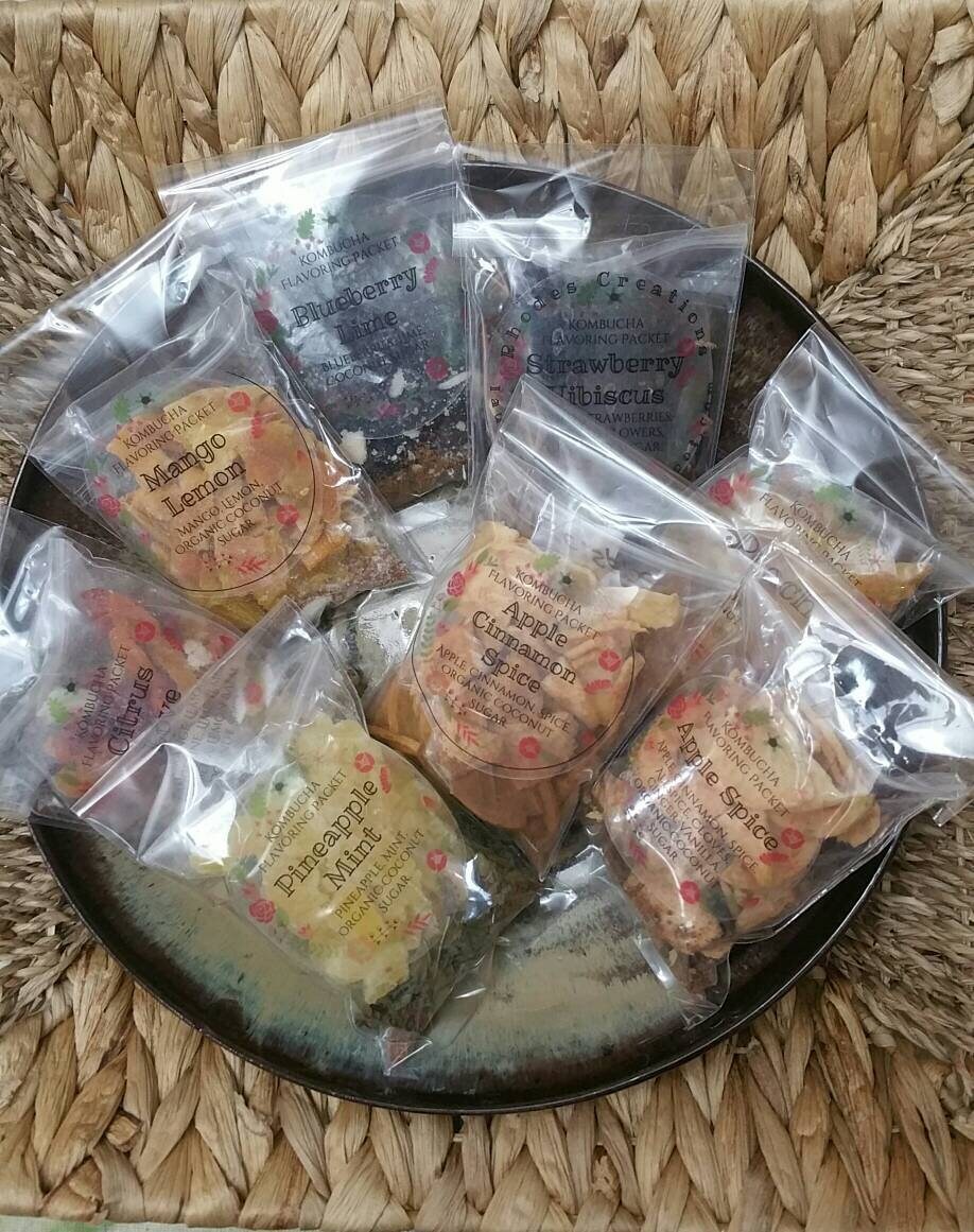 Kombucha Tea Flavoring Packet-Sample Size*Dried Fruit*Second Brew*All…