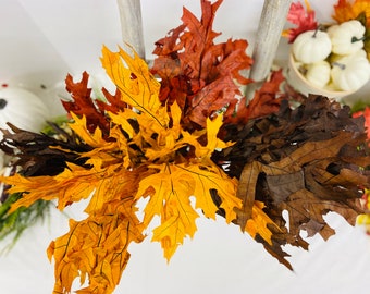 Bunch of Transparent Preserved Fall Oak Leaves | You choose Color | Beautiful Fall Decor