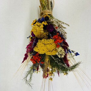 Small Hanging Dried Herbal Floral BouquetAutumn Vintage Farmhouse Decoration image 2