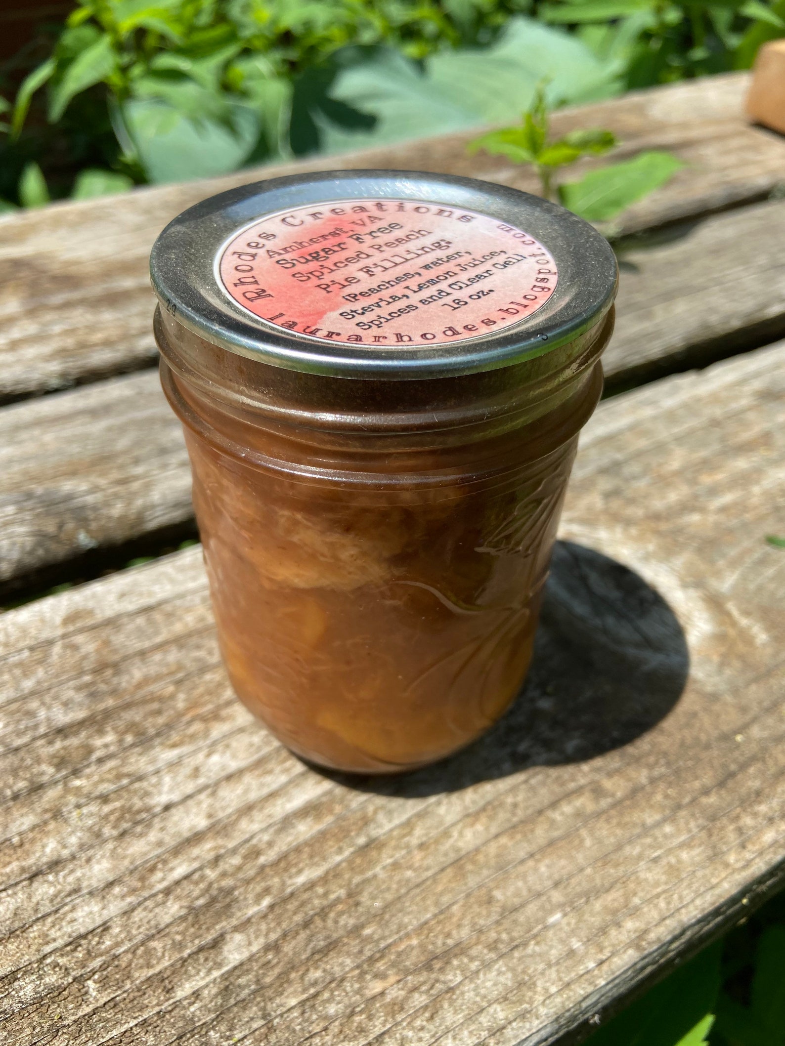 Spiced Peach Pie Filling Sugar Free-half Pint Jar | Etsy