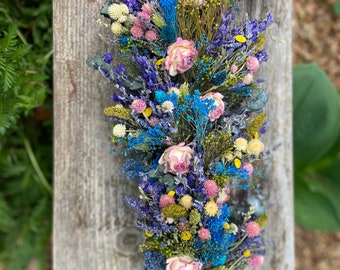 Summer Bloom Dried Floral Garland | Floral Table + Mantel Home Decor | Everlasting Florals