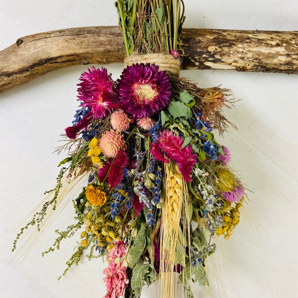 Victorian Vintage Garden | Dried Floral Herbal Bouquet | Wedding Florals Home Decor