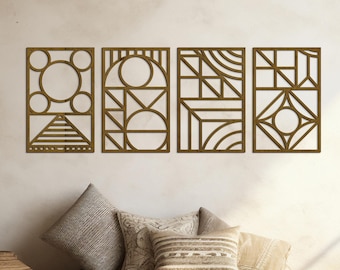 Frank Lloyd Wright wall decor, Frank Lloyd Wright panel, Art nouveau wood panel, Art deco wall decor large, Midcentury wood wall art