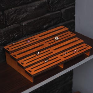 Wooden ring display for selling, Ring display stand storage, Ring organizer wooden, Ring holder for multiple rings, Jewelry shop stand