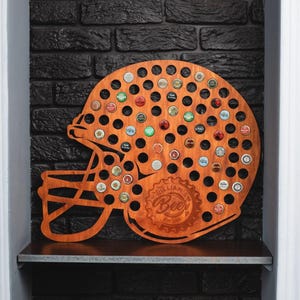 Custom bottle cap sign, Football beer cap collector, Beer cap displays, Beer cap holder,Beer cap storage,Bottle cap wall art,Soda cap holder