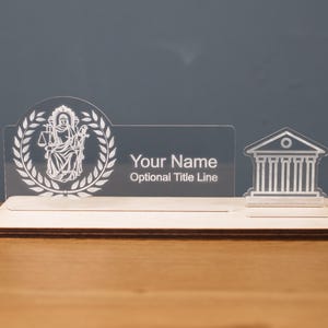 Tarjetero personalizado, tarjetero para abogado, placa para escritorio de abogado, placa para abogado, regalo personalizado para abogado, organizador de tarjetas de presentación