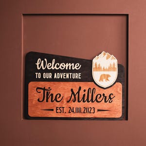 National park wedding sign, National park welcome sign, Wedding adventure sign, Camp wedding sign, Wedding welcome sign,  Park name sign