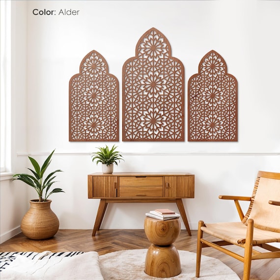 Moroccan panel design, Arabic wall art,  Moroccan Wood Wall Art, Arabic Wall Art, Lattice decorative panels, Moroccan wood panel