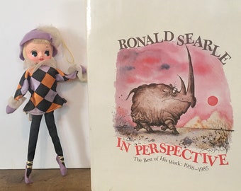 Ronald Searle In Perspective hardcover ART book, with dust jacket - The Best of his work: 1938-1985 - 1st American Edition