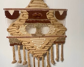1970s Don Freedman Mid Century Modern Fibre Art Wall Hanging - vintage woven tapestry