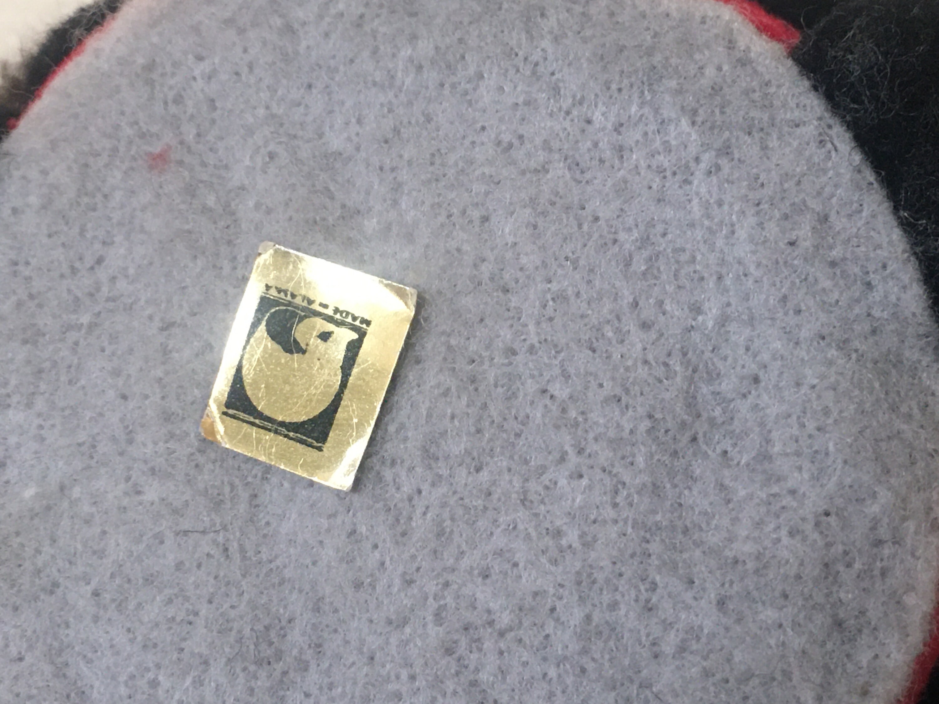 Vintage Inuit Blanket Toss Pin Cushion, Made in Alaska With Wooden