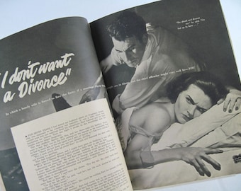 April 1953, Modern Romances Magazine- pulp fiction, 50s pin up girls, beauty advertisements, burlesque, vintage ads