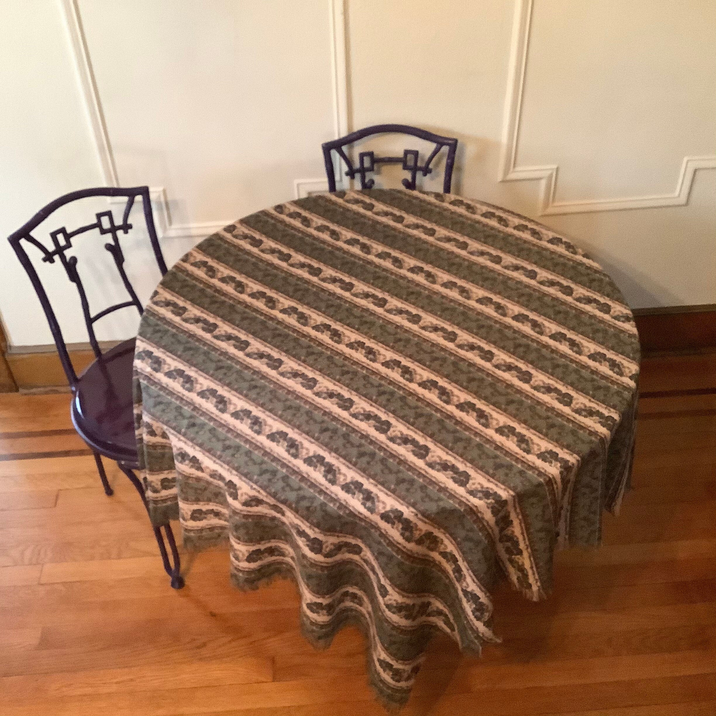 1980s Square Table Scarf / Shawl Bohemian Floral Stripes Etsy