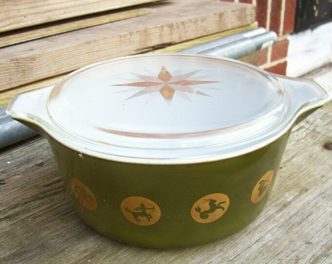 Vintage Zodiac Pyrex Covered Casserole Dish Etsy