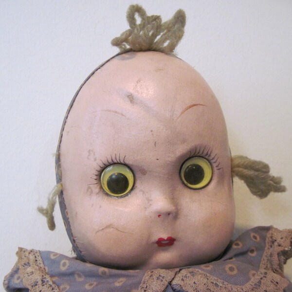 1950s MARY LOU by Gund Products - vintage old and creepy googly eye doll