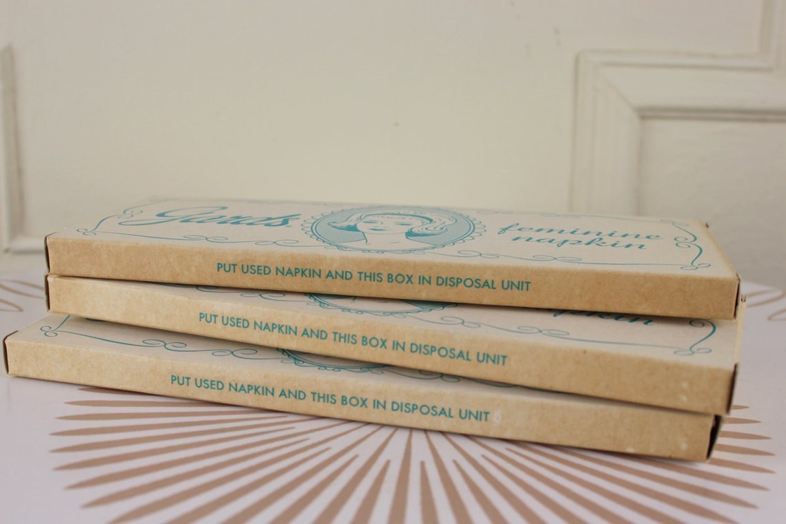 1950s Sanitary Pads GARDS FEMININE NAPKINS vintage maxi Etsy