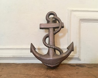 the Sailor's knock - vintage Brass ANCHOR Door Knocker  - Nautical Decor, Beach House, Lake House, Cabin, Shack, Doorknocker, Housewarming