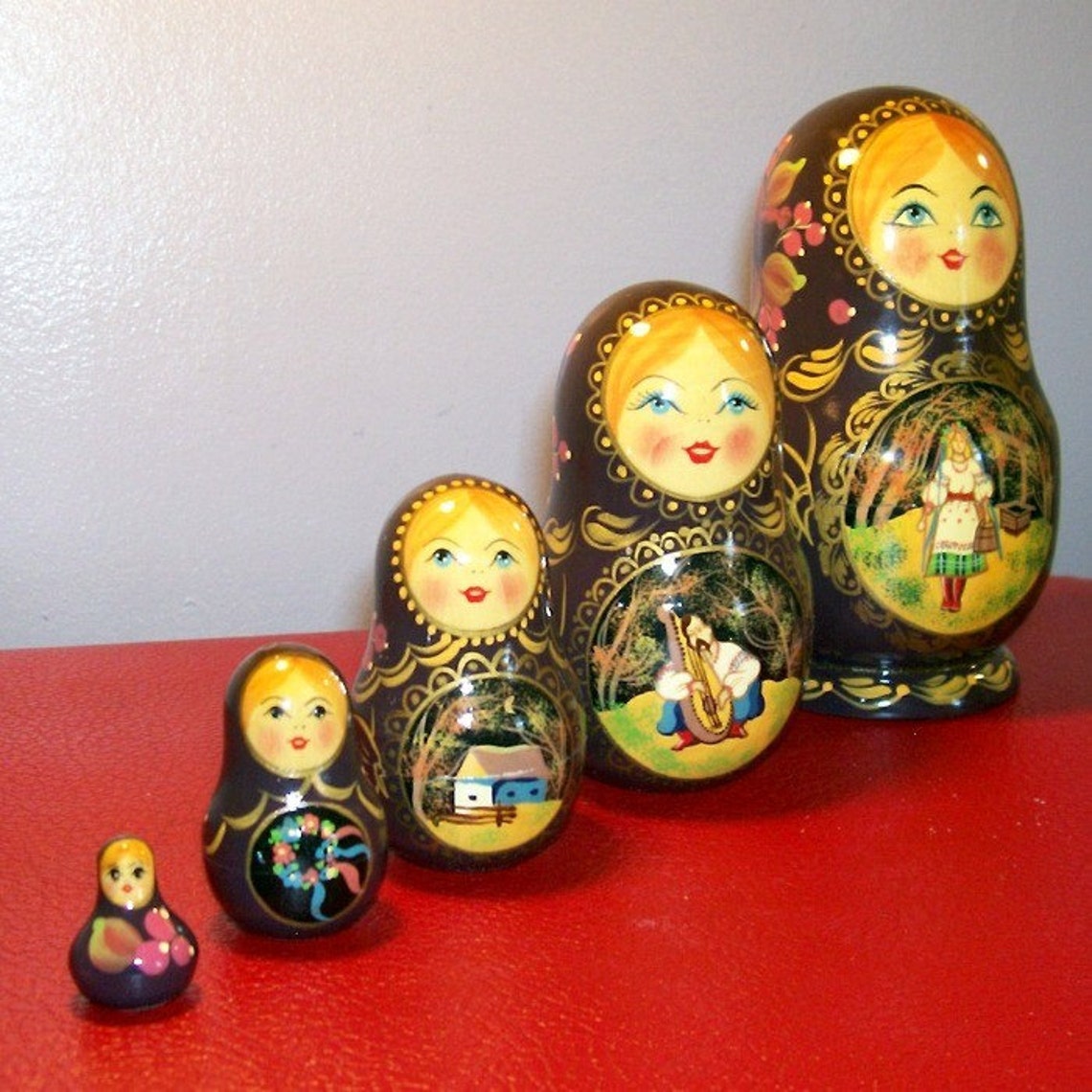 Vintage Russian Nesting Dolls Etsy
