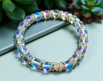 Angel aura quartz bracelet