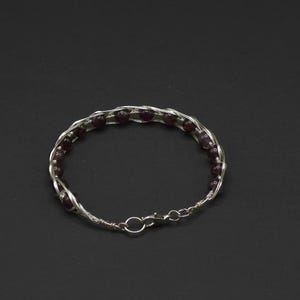 Amethyst bracelet sterling silver