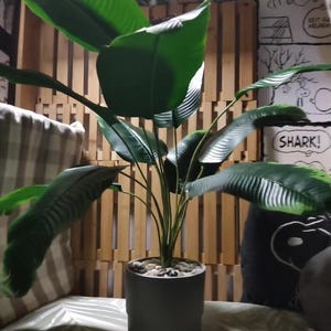 Artificial Plants Large Tropical Palm Tree Fake Banana Plants Leaves Real Touch Plastic Monstera For Home Garden Party Decor