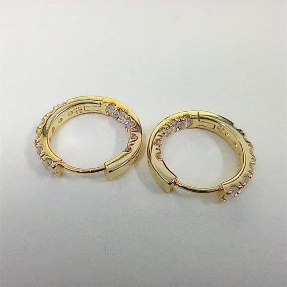 Pandora Sparkling Row Eternity Hoop Gold Earrings Canada - Main Image