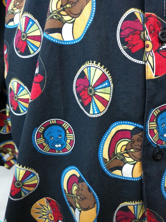 Vintage 90s FUBU Dress Shirt, Fat Albert Button D… - image 5