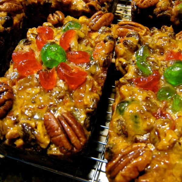 Mrs. Maus' Fruitcake, Bacardi Rum Fruit Cake, Homemade Baked Goods, Edible Gift, Christmas, Winter, Holiday Tradition, Dessert, Snack, 1 lb.