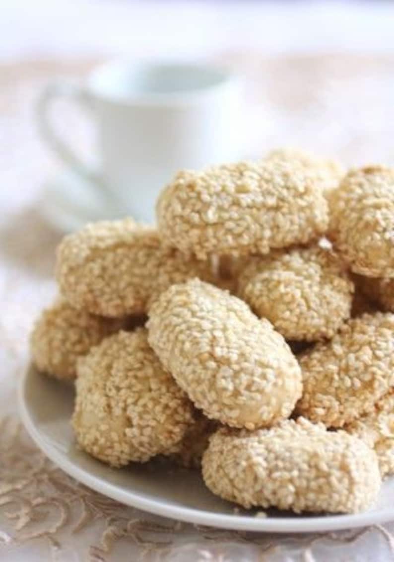 Italian Cookies Sesame Seed Cookies Italian Sesame Seed Etsy