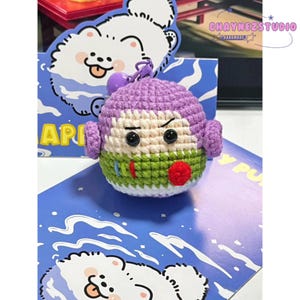 Chaveiros de crochê com desenho animado, presente para menina, presente para amiga, presentes artesanais, presentes de aniversário, chaveiros de crochê, crochê feito à mão, pingente de bolsa