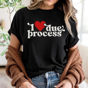 I Love Due Process Comfort Colors Tshirt, Pro Immigrant Civil Rights Shirt, Gift for Human Rights Advocate, Law School Students graphic tee