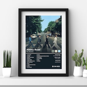 Abbeick Road Beatles Poster - Minimalistischer Musikdruck, digitaler Download, Vintage Album Art, Wanddekoration, Geschenkidee für Musikliebhaber