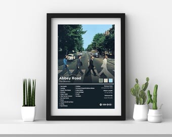Abbey Road Beatles Poster – Minimalist Album Art Print (Digital Download)