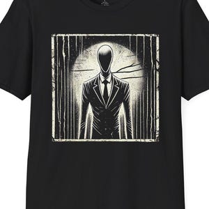 Slenderman Horror T-Shirt | Creepypasta Urban Legend | Dark Minimalist Terror, Creepy Tee for Horror Fans, Unisex, Gift for Horror Lovers