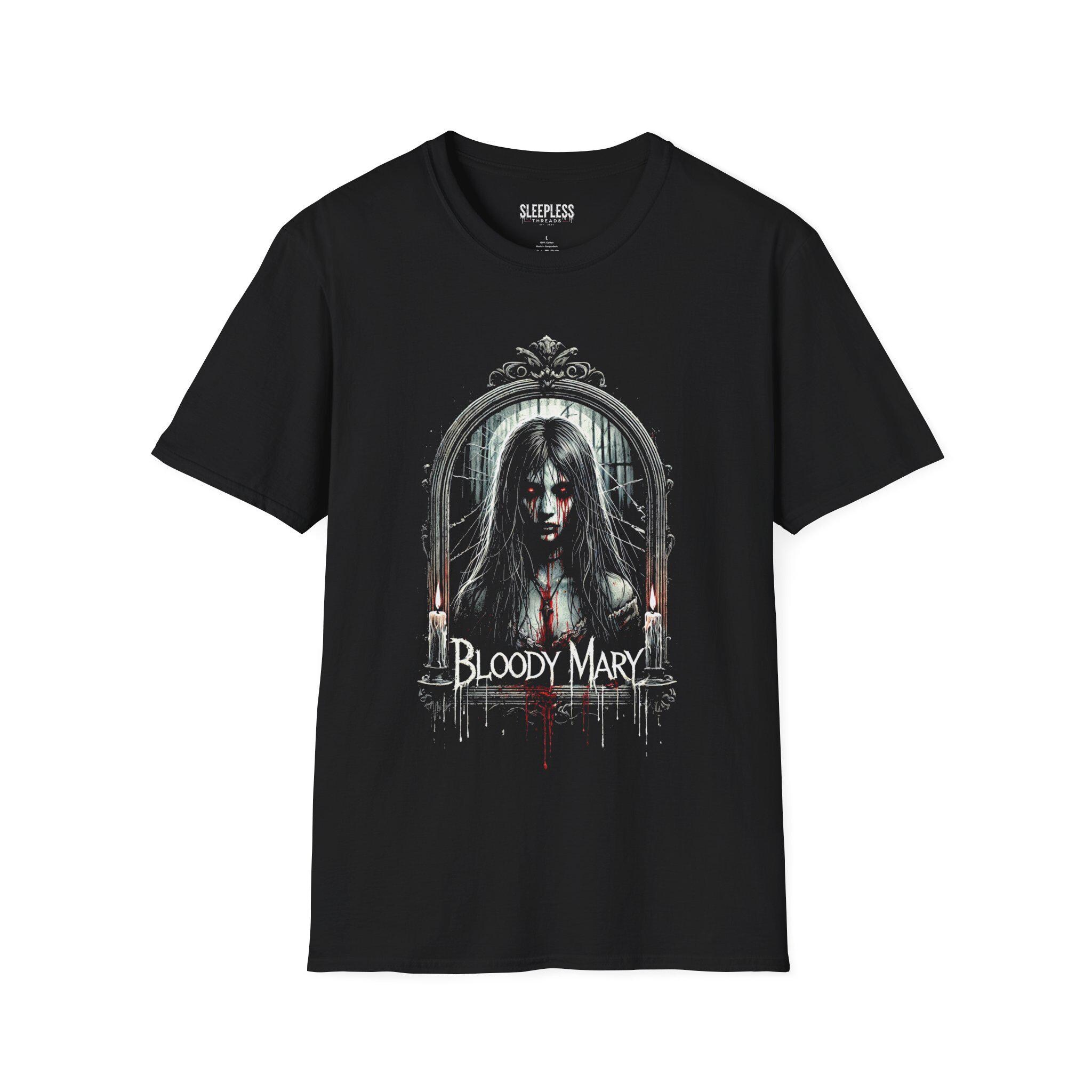 Bloody Mary Horror T-Shirt - Haunted Mirror Terror Spooky | Halloween Shirt, Horror Movie Merch, Unisex Graphic Tee, Alternative Fashion