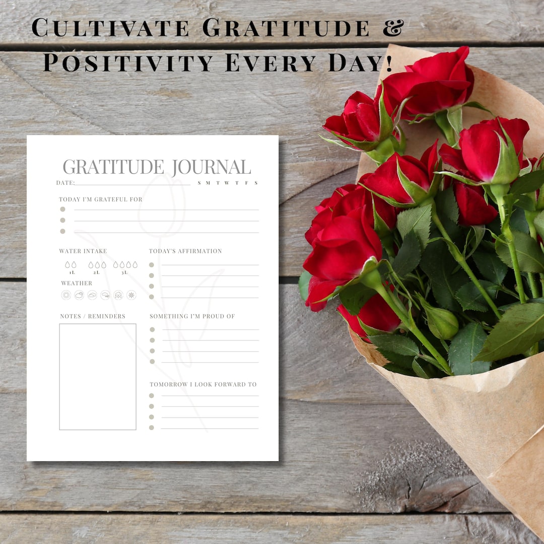 Gratitude Journal - Printable PDF - Daily Reflection Journal - A4 & US ...