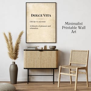 Set of 6 Italian Words Prints - Printable Wall Art - Minimalist & Vintage Typography - Instant Download