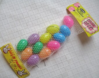 Vintage NIP Plastic Easter Eggs, Fill N Thrill, 1960s-70s, Retro Easter, Easter Kitsch