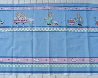 Vintage Honey Bunny Daisy Kingdom Nursery Fabric, 1992