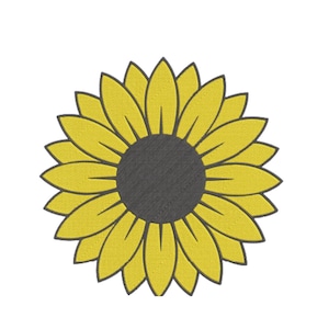 Beautiful Sunflower Embroidery Design – Instant Download | Machine Embroidery File -Digital Embroidery Machine Files 5 size&#39;s