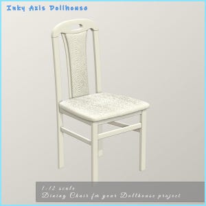 Dining Chair for Dollhouse - 3D Printable Miniature Furniture. 1:12 scale STL instant download.
