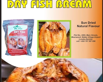 African Dried Bream Fish: Zambia Kafue & Luangwa Rivers - 6 Pieces per packet