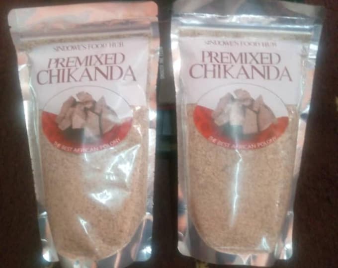 Two packets of Zambian Chikanda: Ready-to-Cook African Orchid Premixed Snack with Peri Peri  1Kg ( 2x 500g Packets) All ingredients included
