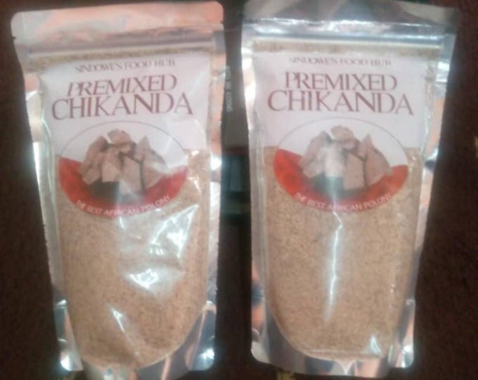 Two packets of Zambian Chikanda: Ready-to-Cook African Orchid Premixed Snack Original  1Kg ( 2x 500g Packets) All ingredients included