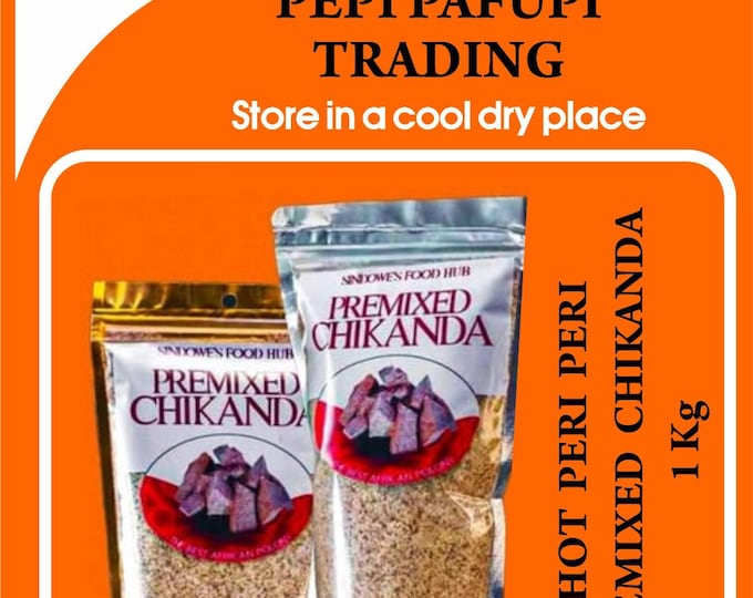 Two packets of Zambian Chikanda: Ready-to-Cook African Orchid Premixed Snack with Peri Peri  1Kg ( 2x 500g Packets) All ingredients included