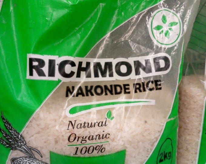 Natural organic African Rice (Zambian Nakonde Rice) - 2kg per Packet