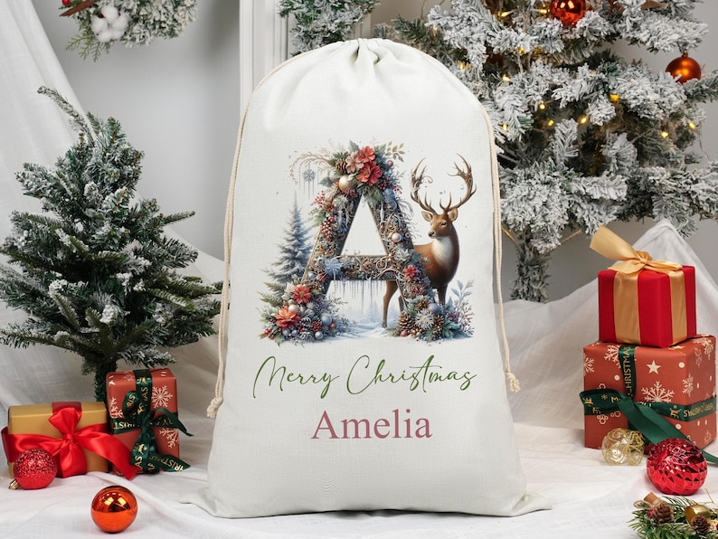 Personalised Large Santa sack,Christmas sack for Adult and Kid,Christmas Sack 2025,Christmas Gift Sack,Sack Santa Christmas,Holiday Gift Bag image 12